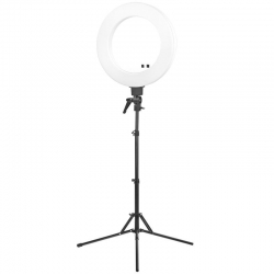 LAMPA PIERŚCIENIOWA RING LIGHT 18" 48W LED BIAŁA + STATYW